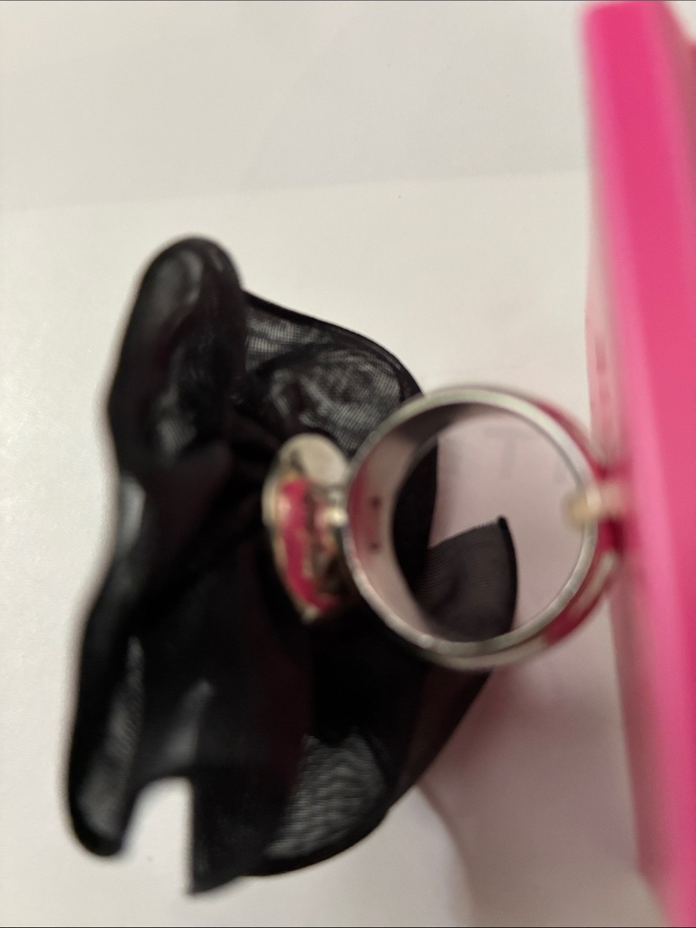 Betsey Johnson Tulle Cocktail Ring with Crystal Accent NEW - Picture 6 of 6